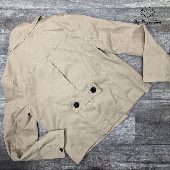 GAP Women's Tan Double-Breasted Pea Coat Size S - Picture 5 of 5